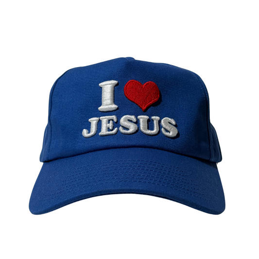 I <3 Jesus 5 Panel - Classic Blue
