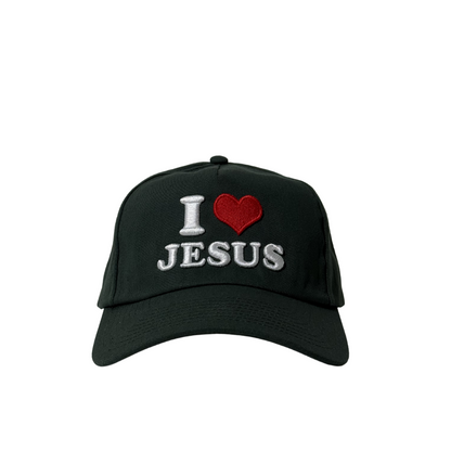 I <3 Jesus 5 Panel - Forest Green