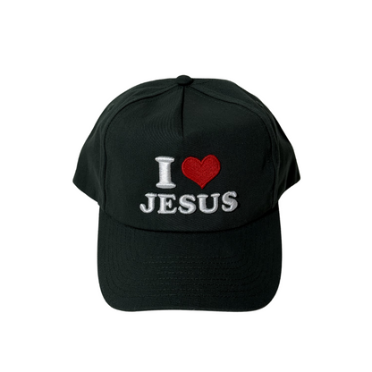 I <3 Jesus 5 Panel - Forest Green