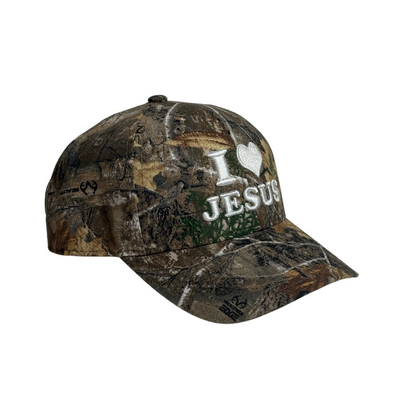 I <3 Jesus Snapback - Realtree (white font)