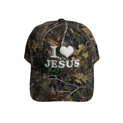 I <3 Jesus Snapback - Realtree (white font)